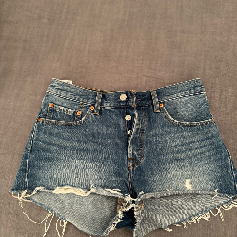 Levi’s 501 Distressed Womens Denim Shorts